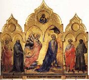 Lorenzo Monaco The Annunciation with SS.Catherine,Antony Abbot,Proculus,and Francis Christ Blessing painting